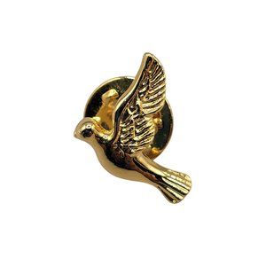 Bird Flying Tack Pin Tie Tack Hat Pin Butterfly Clasp Gold Tone